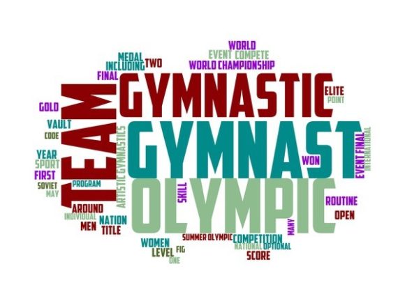 Artistic Gymnastics Typography Background