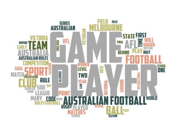 Australian Football Typography Sublimati