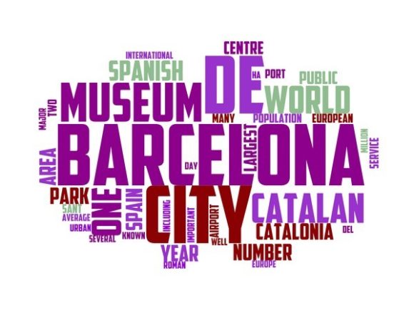 Barcelona Typography Skinny Tumbler