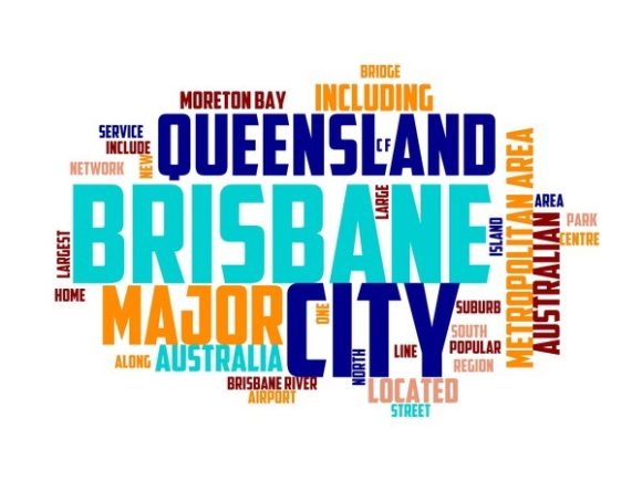 Brisbane Typography Skinny Tumbler: A Beautiful Wordcloud for Creative Expression