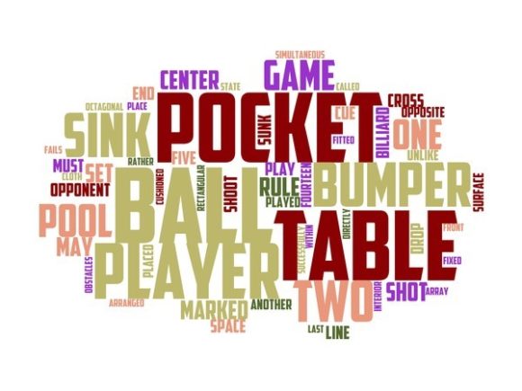 Bumper Pool Typography Background