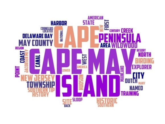 Cape May Typography Tumbler